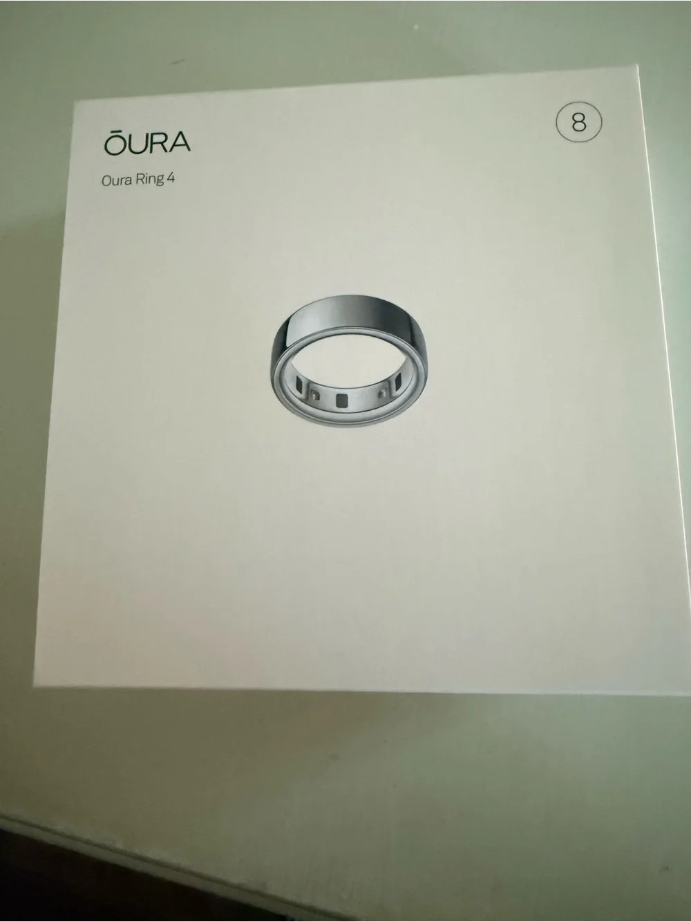 Brand New in Box Oura Ring Gen 4 Smart Ring-Silver (Size 8)-Factory Sealed